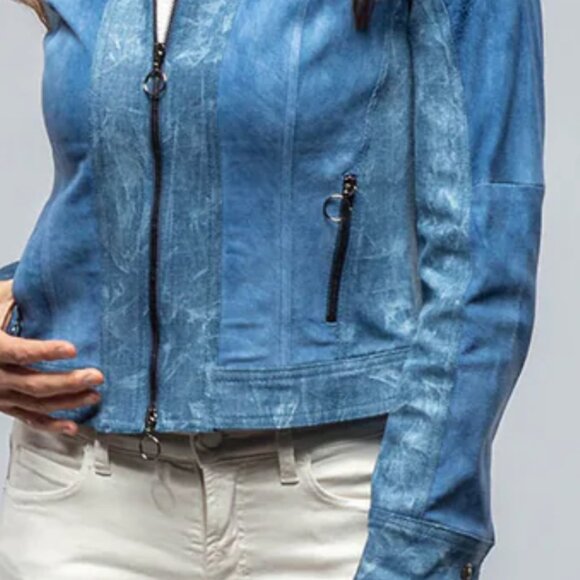 Roncarati suede and denim designer jacket - Picture 2 of 4